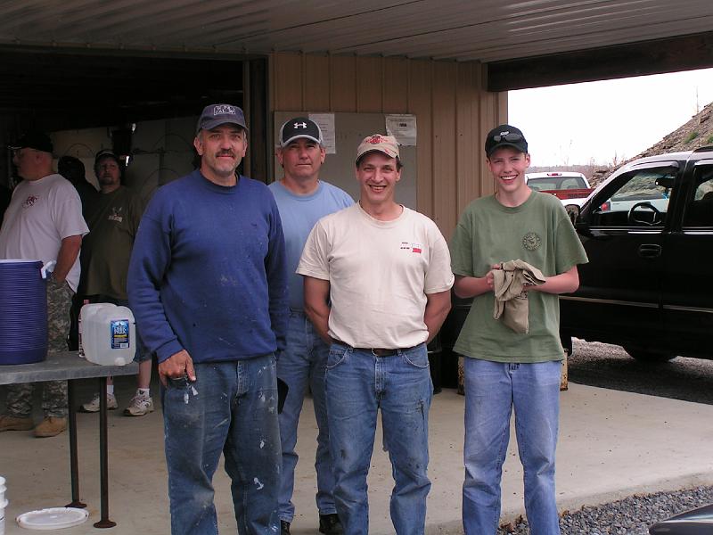 pict0159.jpg - Match winners Tom Rider, Tony Bruno, Allen Castle, and Kevin Lundgren.