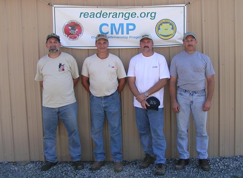 pict0046.jpg - Match winners Jeff Gutshall, Allen Castle, Dave Snyder, Mike Harpster